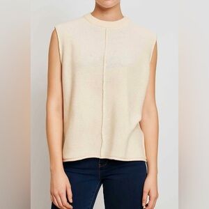 Cream Sleeveless Women's Top